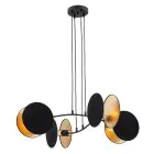Emibig Suspension Luminaire Motif Acier Noir | Convient pour 4x E27 - Max 15W
