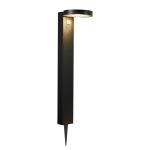 Nordlux Solar Tuinverlichting Rica Rond Roestvrij Staal Zwart 4.5W 400lm - 830 Warm Wit | Bewegings- en Lichtsensor