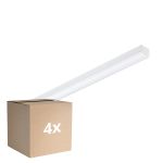Voordeelpak 4x Philips LED Montagebalk CoreLine BN126C 49W 6400lm - 840 Koel Wit | 120cm - 1x Doorvoerbedrading