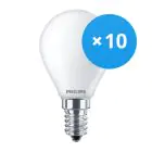 Voordeelpak 10x Philips Corepro LED Lustre E14 Kogel Mat 2.2W 250lm - 827 Zeer Warm Wit | Vervangt 25W